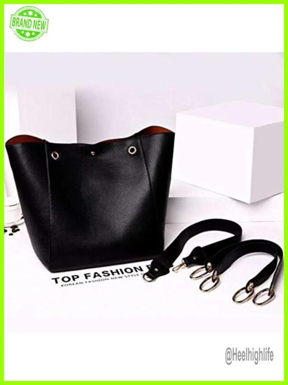 Large Capacity Faux Leather Work Tote Bag with Removable Shoulder Strap